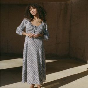 Doen Ortensia Dress in Blue Soledad Bloom XS